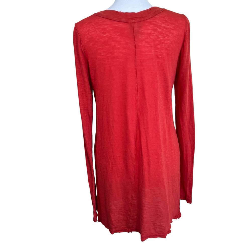 Free People We The Free Sz S Anna Burnout Tunic Tee Distressed Indie Worn-in - Picture 8 of 16